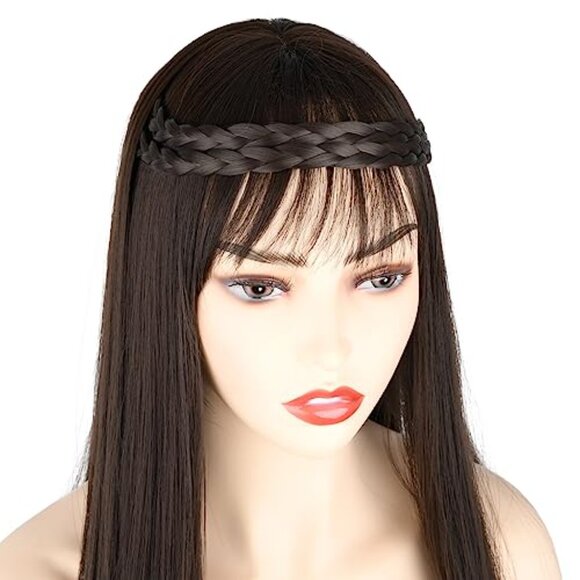 Synthetic Hair Braid Headband Clip On Elegant Y2K Chic Hairstyle Accessory main image 5